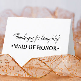 Cartão De Agradecimento Obrigado por ser minha Festa de casamento Madrinha