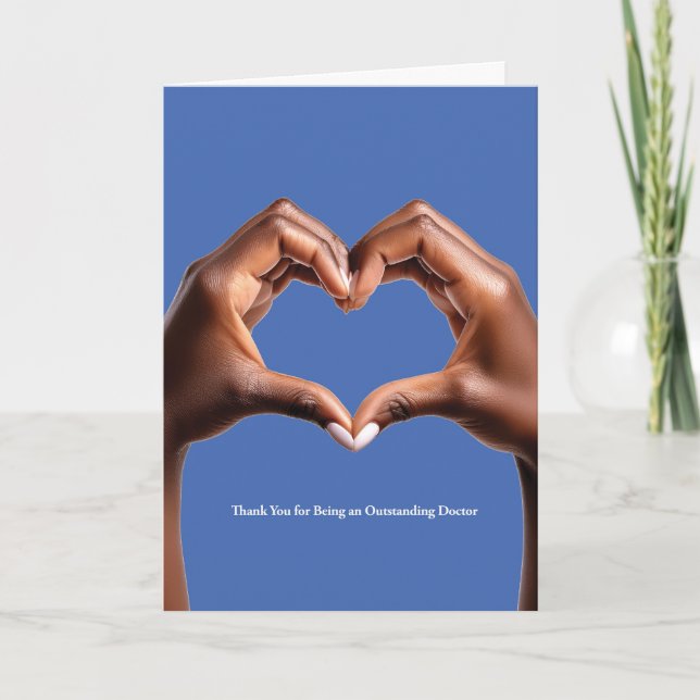 Cartão De Agradecimento Obrigado por ser um excelente médico (Frente)