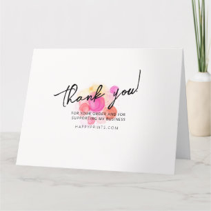 Cartão De Agradecimento Obrigado por sua compra, Pequena Empresa Editável