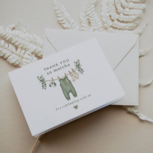 Cartão De Agradecimento Obrigado por tanto matcha chá verde baby shower