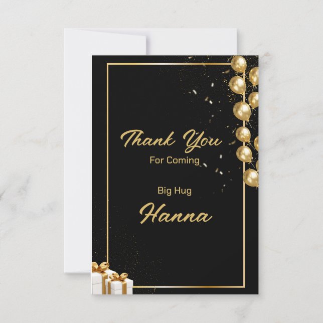 Cartão De Agradecimento Obrigado Por Ter Vindo (Frente)