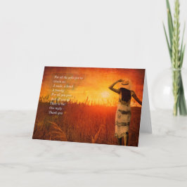 Cartão De Agradecimento Obrigado - Por todos os presentes que me deu