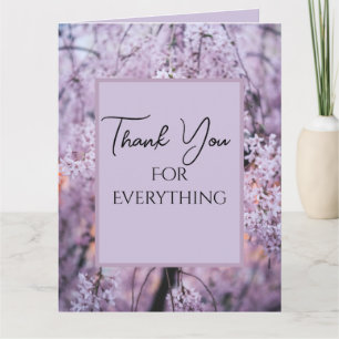 Cartão De Agradecimento Obrigado por tudo que Lilac Floral Springtime