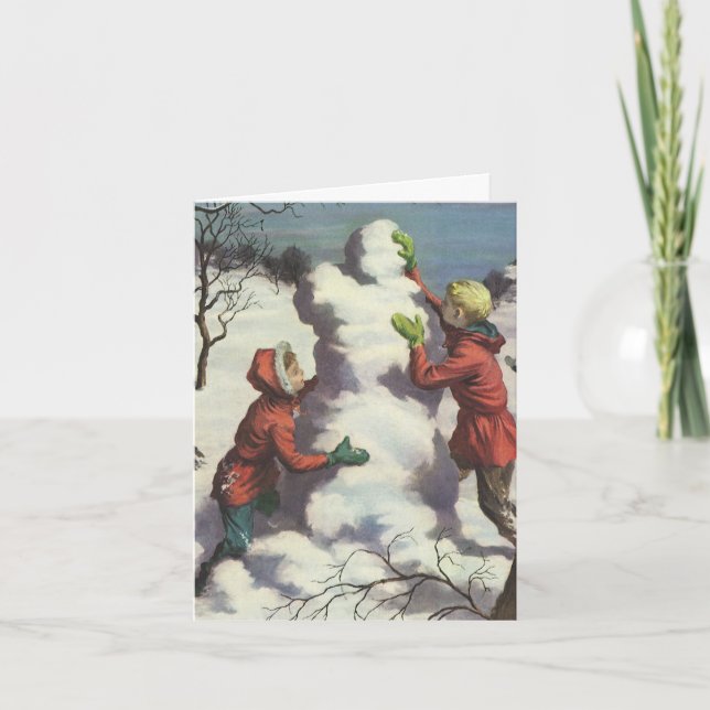 Cartão De Agradecimento Obrigado por um Natal Antigo (Frente)