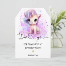 Cartão De Agradecimento Obrigado Por Vir À Minha Festa De Aniversário