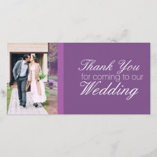 Cartão De Agradecimento Obrigado por vir ao nosso casamento personalizado