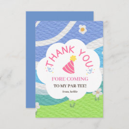 Cartão De Agradecimento Obrigado por virem à minha festa de meninos