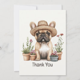 Cartão De Agradecimento Obrigado Potes De Flor Franceses Para Jardinagem D