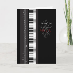 Cartão De Agradecimento Obrigado Professora De Música