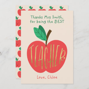 Cartão De Agradecimento Obrigado Professora, Melhor Professora De Todos Os