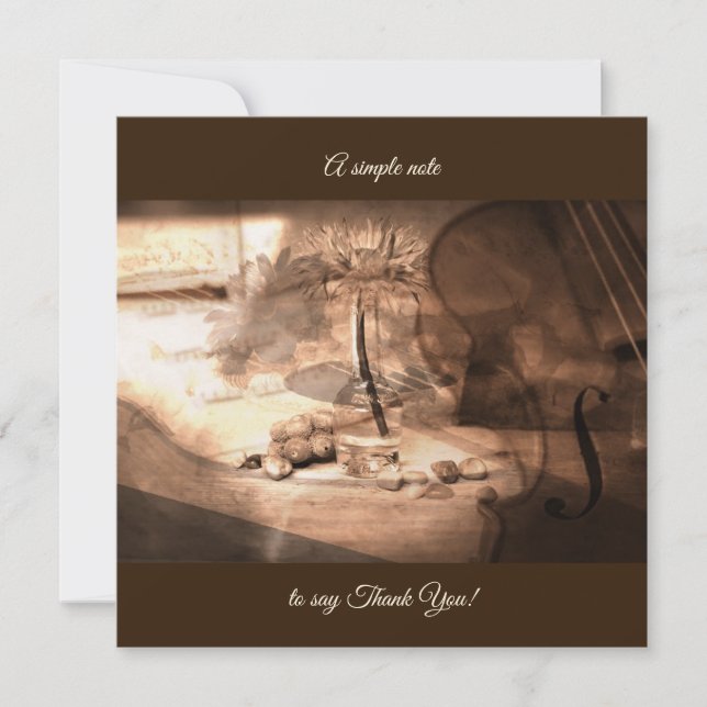 Cartão De Agradecimento Obrigado que bonito simples você nota (Frente)