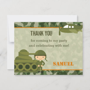 Cartão De Agradecimento Obrigado que do exército você carda personalizad