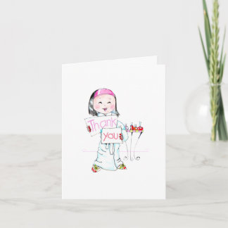 Cartão De Agradecimento Obrigado que do partido de Spa'thday você nota