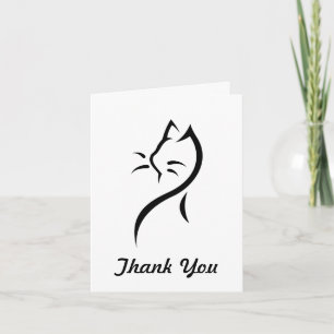 Cartão De Agradecimento Obrigado que elegante do gato você nota