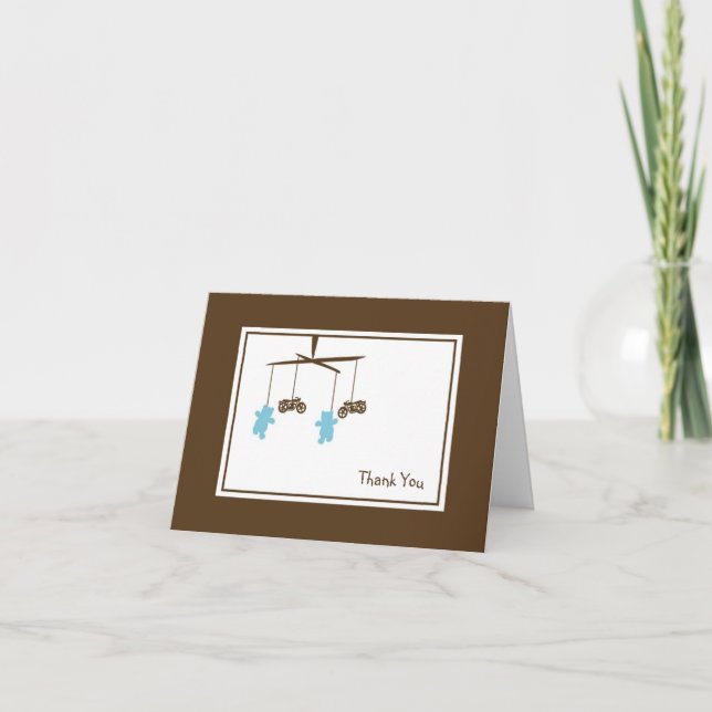 Cartão De Agradecimento Obrigado que móvel da motocicleta você nota (Frente)