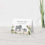 Cartão De Agradecimento Obrigado que pequeno do elefante você nota<br><div class="desc">O óleo adorável do elefante pintou a ilustração projetada por Shelby Allison.</div>