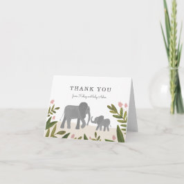Cartão De Agradecimento Obrigado que pequeno do elefante você nota