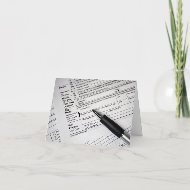 Cartão De Agradecimento obrigado que você usa para inserir caneta no formu (Frente)