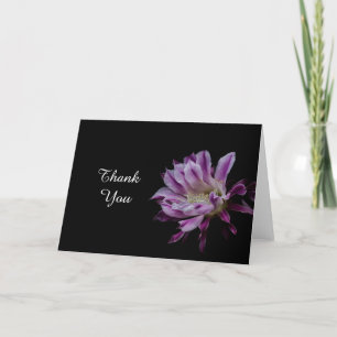 Cartão De Agradecimento Obrigado real roxo e branco