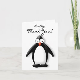CARTÃO DE AGRADECIMENTO OBRIGADO - RECOLHA DE PENGUINAS
