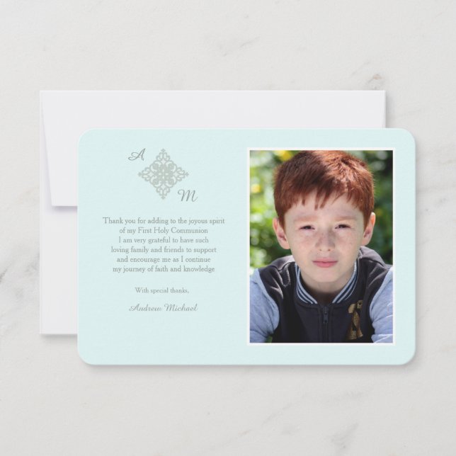 Cartão De Agradecimento Obrigado religioso transversal Reverent da foto (Frente)