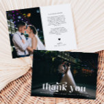 Cartão De Agradecimento Obrigado Retro Texto Casamento<br><div class="desc">Cartões de agradecimentos de casamento simples e limpo,  com um texto que diz "obrigado você" em uma fonte retrógrada.</div>