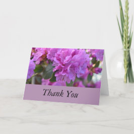 Cartão De Agradecimento Obrigado Roxo Azaleas