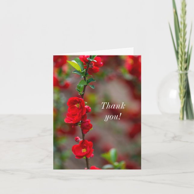 Cartão De Agradecimento Obrigado Scarlet Line (Frente)