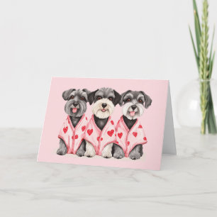 Cartão De Agradecimento Obrigado Schnauzer Cães Dia dos Namorados