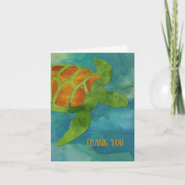 Cartão De Agradecimento Obrigado Sea Turtle