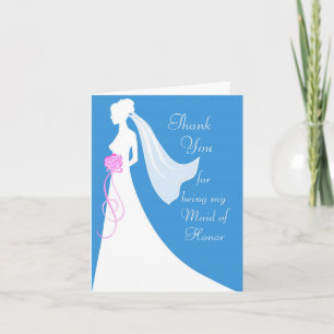 Cartão De Agradecimento Obrigado sendo minha madrinha de casamento