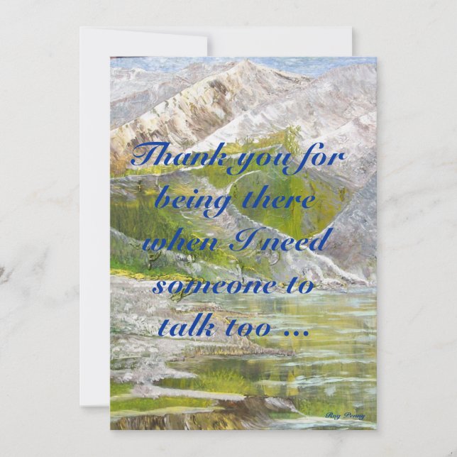 Cartão De Agradecimento Obrigado sendo um amigo (Frente)