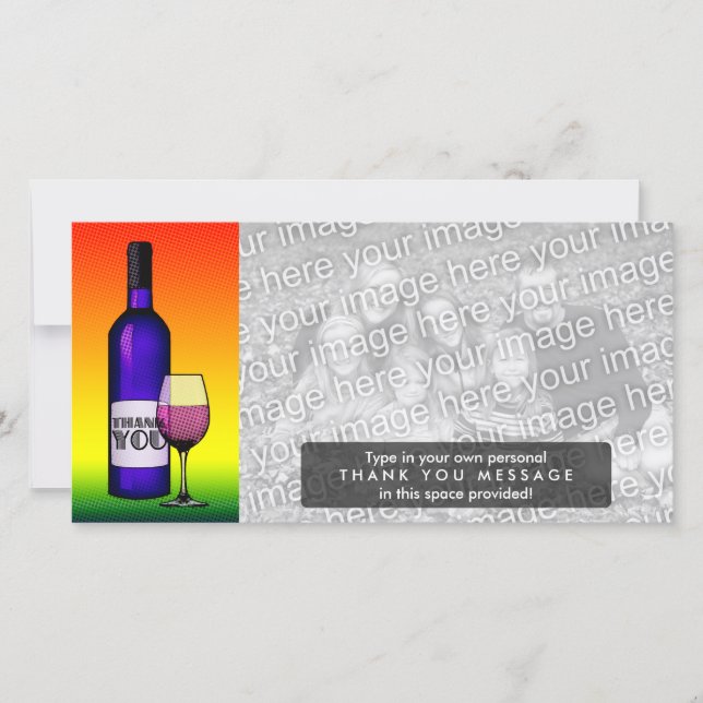 Cartão De Agradecimento obrigado seu brinde (Frente)