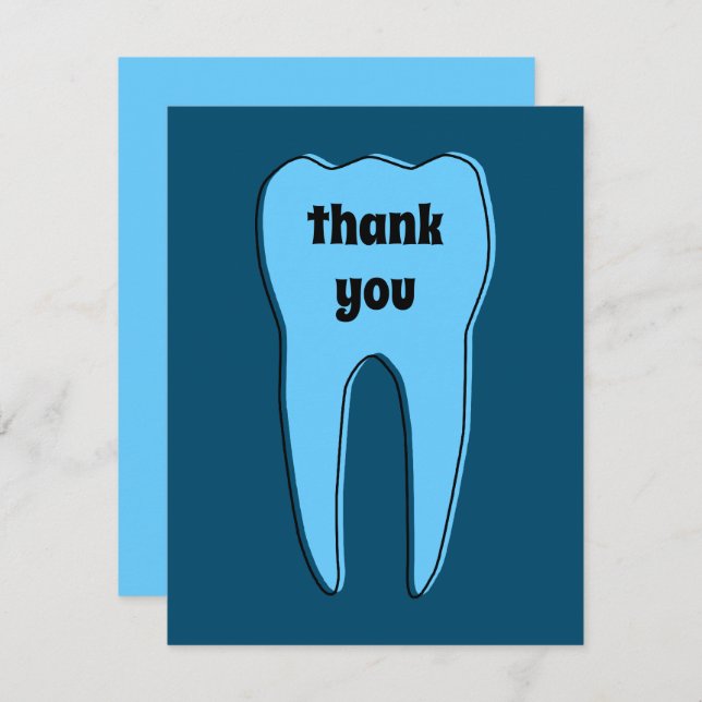 Cartão De Agradecimento OBRIGADO SEU dente estranho (Frente/Verso)