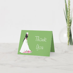 Cartão De Agradecimento Obrigado Silhouette Bride