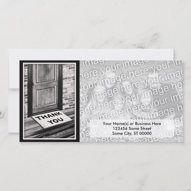 Cartão De Agradecimento obrigado sua fotografia do tapete (Frente)