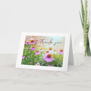 Cartão De Agradecimento Obrigado Sunny Pink Flower Garden