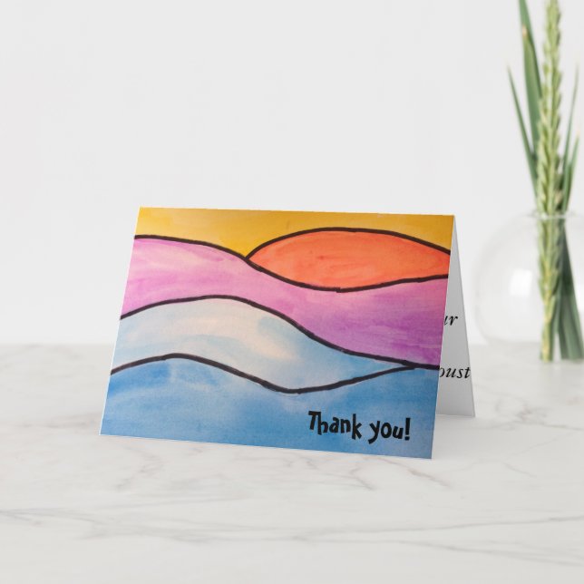 Cartão De Agradecimento Obrigado - Sunset Marcel Proust (Frente)