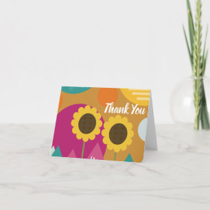 Cartão De Agradecimento Obrigado Sunshine Sunflower Party Cards