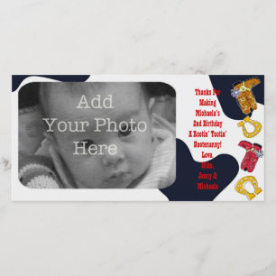 Cartão De Agradecimento Obrigado temático do vaqueiro do Hoedown do