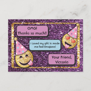 Cartão De Agradecimento Obrigado texting do telemóvel do aniversário de