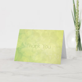 Cartão De Agradecimento Obrigado. textura abstrato bokeh verde do limão.