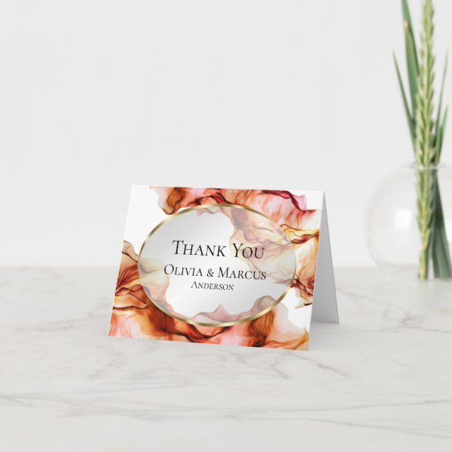 Cartão De Agradecimento Obrigado! | Tinta de Aquarela das Colunas do outon (Frente)