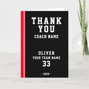 Cartão De Agradecimento Obrigado Treinador Carta de Foto da Equipe de Fute