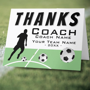 Cartão De Agradecimento Obrigado Treinador de Futebol Carta de Agradecimen