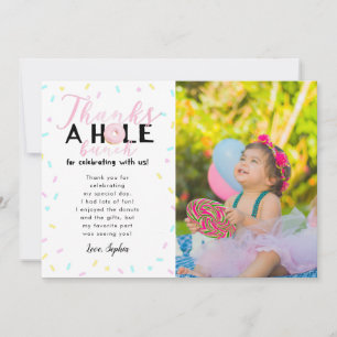 Cartão De Agradecimento Obrigado Um Montão de Donut Festa de Aniversário F