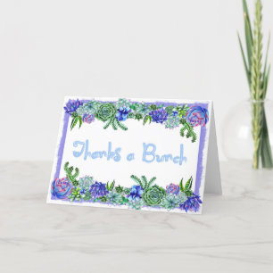 Cartão De Agradecimento Obrigado Uma Placa Suculenta De Boca