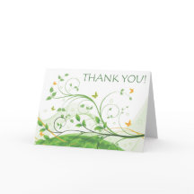 Obrigado (Verde & Laranja Floral)