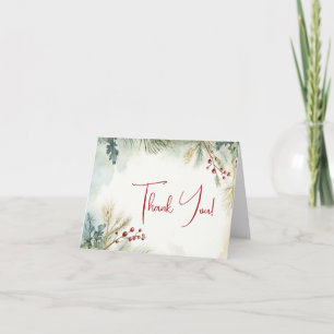 Cartão De Agradecimento Obrigado!   Vernais Aquarelas de inverno