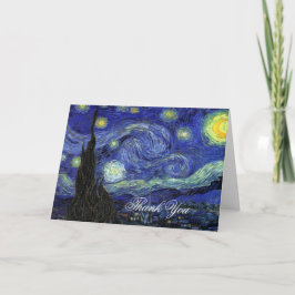 Cartão De Agradecimento Obrigado. Vincent van Gogh, Noite Estrelada